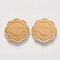 Resin Cabochons, Imitation Food Biscuits,  Flower Shaped Biscuits, Wheat, 22~23x6mm