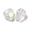 Electroplate Glass Beads, Faceted, Teardrop, Clear, 6x5x5.5mm, Hole: 1.4mm,100pcs/bag