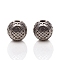 304 Stainless Steel Beads, Round, Antique Silver, 7.5~8x8mm, Hole: 1.8mm