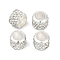 Alloy Rhinestone Clay Pave Beads, Barrel, Silver, 8.5x7.5mm, Hole: 5.2mm