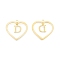 201 Stainless Steel Pendants, Hollow, Heart with Letter A~Z, Real 18K Gold Plated, Letter.D, 29x29.5x1mm, Hole: 2mm, A~Z: 12x8~10.5x1mm