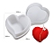 Heart DIY Food Grade Silicone Molds, For DIY Cake Chocolate Bakeware, White, 112x108x49mm, Inner Diameter: 102x98x47mm