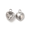 Non-Tarnish 304 Stainless Steel Pendant Rhinestone Settings, Heart, Stainless Steel Color, Fit for 1.6mm Rhinestone, 9x7x3.5mm, Hole: 1.8mm