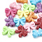 Opaque Acrylic Beads, Bowknot, Mixed Color, 15x20x8mm, Hole: 2mm, about 470~600pcs/500g