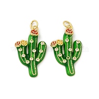 Кулоны с эмалью из латуни с прозрачным кубическим цирконием&nbsp;KK-G537-02G