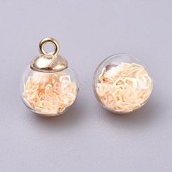 Кулон из прозрачного стекла&nbsp;GLAA-TAC0001-17G