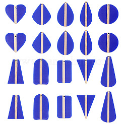 20 шт. 10 стиля подвесок из непрозрачной смолы и дерева&nbsp;RESI-TA0004-68