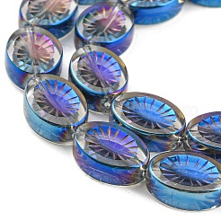 Стеклянные бусины с гальваническим покрытием &nbsp;EGLA-G037-13A-FP02