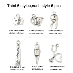 30шт 6 стиля подвески из сплава в тибетском стиле&nbsp;TIBEP-FP0001-18