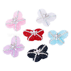 6 шт. 6-х цветные непрозрачные акриловые блестящие стразы&nbsp;SACR-TA0001-51