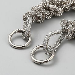 Плетеные ручки для сумок из хлопкового шнура со стразами&nbsp;FIND-WH0400-32