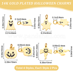 8 шт. 4 стиля эмалевых подвесок из хирургической нержавеющей стали 316&nbsp;STAS-BBC0001-17