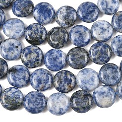 Натуральное синее пятно нитки из бисера яшмы&nbsp;G-L648-B08-15mm