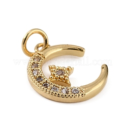 Латунные микропаве прозрачные подвески с фианитом&nbsp;KK-WH0035-69