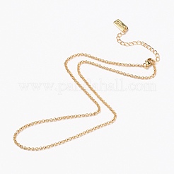 Колье из латунной цепочки Роло&nbsp;NJEW-H206-09G