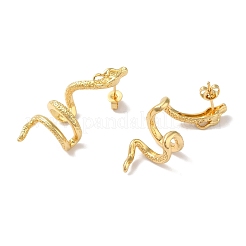 Серьги-гвоздики из змеиной латуни&nbsp;EJEW-P281-02G