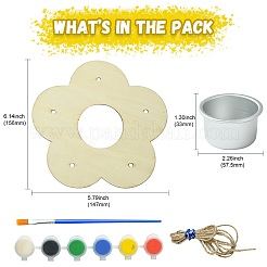 2 комплект цветочной деревянной кормушки для птиц своими руками&nbsp;DIY-CJ0002-55