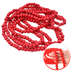 Деревянные круглые бусины подвесные украшения для рождественских украшений&nbsp;HJEW-WH20003-49A