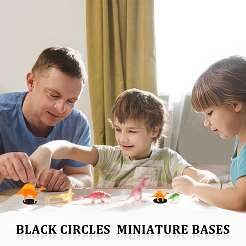 50шт акриловые плоские круглые фигурки дисплей базы&nbsp;KY-FG0001-15