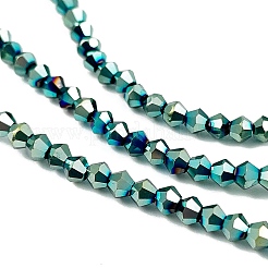 Прозрачные стеклянные бусины гальваническим пряди&nbsp;X-EGLA-A039-T3mm-UA06