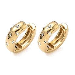 Серьги-кольца из нержавеющей стали 304 со стразами&nbsp;EJEW-K268-72G