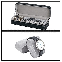 Флокированная ткань ювелирные изделия часы дисплеи&nbsp;BDIS-WH0004-02A