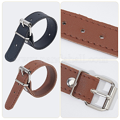 4 пара ремней для велосипедной корзины из искусственной кожи двух цветов&nbsp;AJEW-CL0001-31