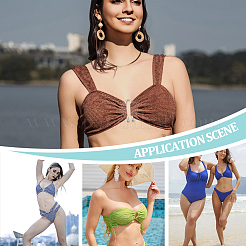 Зажимы для бикини из сплава 10 шт.&nbsp;FIND-NB0006-83P