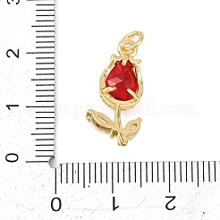 Латунные микропаве прозрачные подвески с фианитом&nbsp;KK-F931-13G