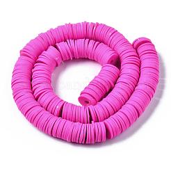 Плоские круглые бусины из глины ручной работы полимерные&nbsp;CLAY-R067-12mm-31