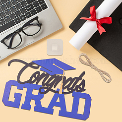 Декор для настенного украшения из дерева на тему выпускного сезона&nbsp;AJEW-WH20006-232B