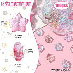 100шт ручной работы бусины лэмпворк&nbsp;LAMP-CJ0001-94