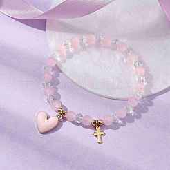 Стеклянные круглые из бисера браслеты простирания&nbsp;BJEW-JB09909-05