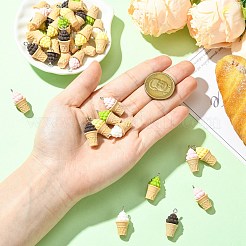 40 шт. 5 цвета непрозрачные подвески из смолы&nbsp;RESI-CJ0005-10