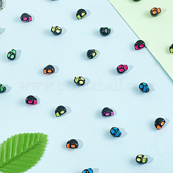 300 шт. непрозрачные черные акриловые бусины&nbsp;MACR-SP0001-95