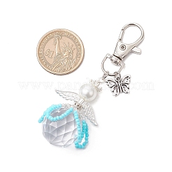 Подвеска в виде цветочного ангела из стеклянного жемчуга и стеклянных семян&nbsp;HJEW-MZ00239-02