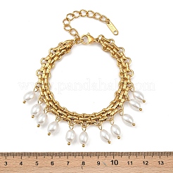 Браслеты с подвесками из нержавеющей стали 304&nbsp;BJEW-C129-02G