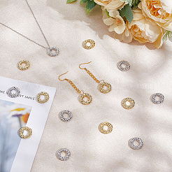 28 шт. 2-цветные экологически чистые соединительные кольца из сплава с покрытием для стойки&nbsp;FIND-GL0001-66