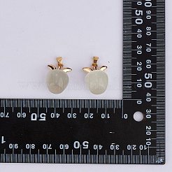 10 шт. яблоко драгоценный камень Шарм кулон кристалл кварц исцеление натуральный камень подвески опал пряжка для ювелирных изделий ожерелье серьги изготовление ремесел&nbsp;JX526H