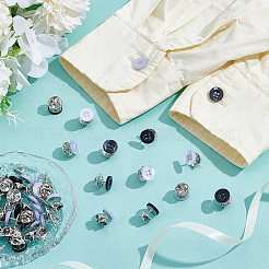 40 шт. 4-дырочные резиновые пуговицы для лацканов&nbsp;BUTT-NB0002-13A