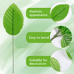 Искусственный лист из шелковой ткани ручной работы&nbsp;AJEW-WH20070-073