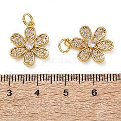 Латунные микропаве прозрачные подвески с фианитом&nbsp;KK-D221-06G