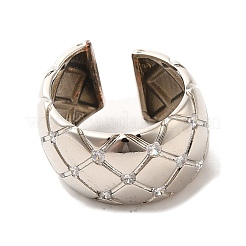 Открытые манжеты из латуни с микропаве кубический цирконий&nbsp;RJEW-P098-25P