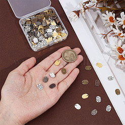 Тибетский стиль овальные амулеты&nbsp;TIBEP-PH0004-52-NR