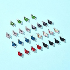 28 шт. 7-цветные литые стеклянные звенья/соединители&nbsp;GLAA-FS0001-94