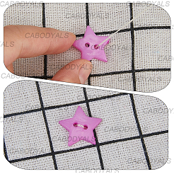 Пуговицы из смолы 300шт 5 цвета&nbsp;DIY-CY0002-22B