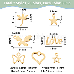 2 цвета 304 подвески из нержавеющей стали&nbsp;STAS-UN0019-25