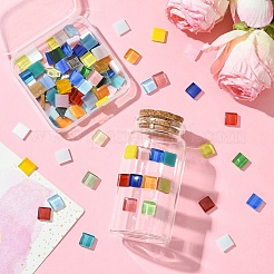 100шт 2-х цветная мозаичная плитка стеклянные кабошоны&nbsp;DIY-YW0012-19