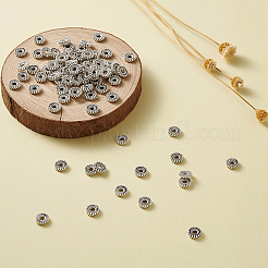 Тибетском стиле сплав Шарики прокладки&nbsp;TIBEB-TA0001-07-6mm