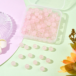 100 шт. нити круглых бусин из натурального розового кварца&nbsp;G-SP0001-19C